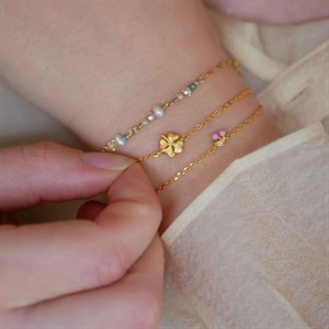 Enamel - Lucie Forest Armband mit Steinen und Perlen in vergoldete silber Modell